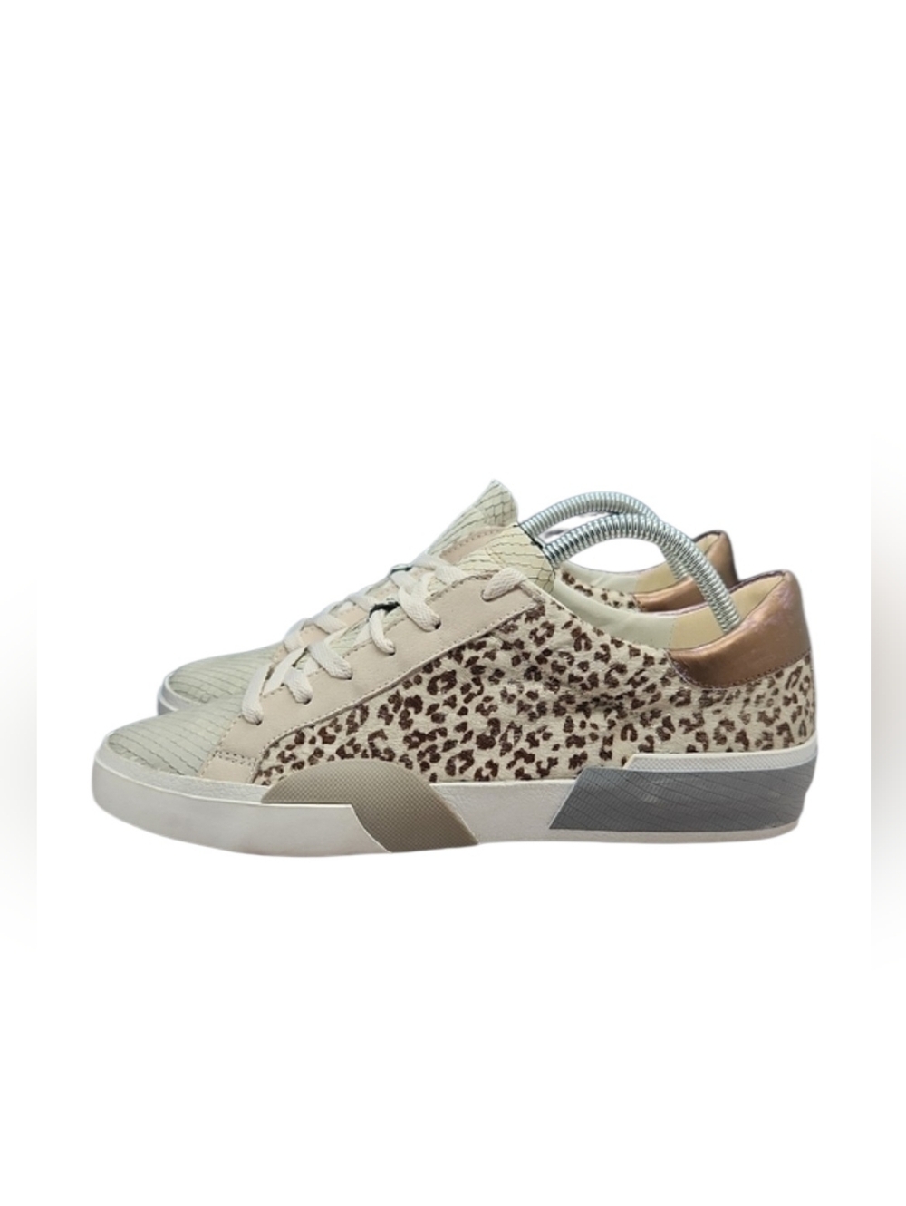 Dolce Vita Zina Leopard Calf Hair Animal Print Sneakers Size 10